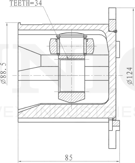 ШРУС внутренний (Unio). Артикул CVJ-30127