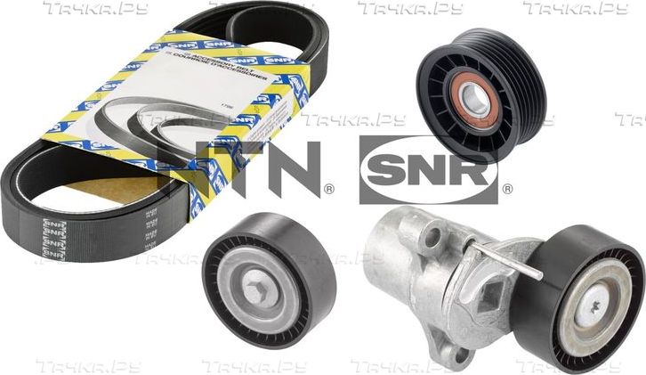 Приводной ремень поликлиновой с роликами (комплект) NTN / SNR для Ford B-MAX 2012-2017. Артикул KA852.12