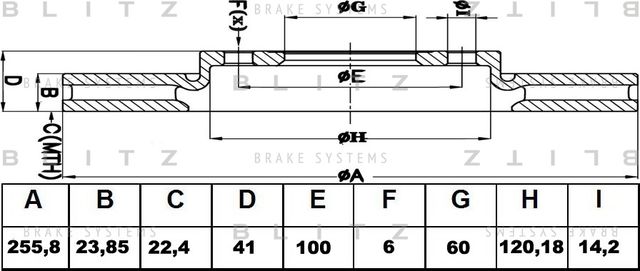 Диск тормозной DAEWOO LANOS/NEXIA 95- перед. вент. (Blitz). Артикул BS0112