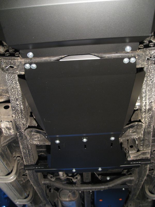 Защита Alfeco для КПП и раздатки (2 части) Mitsubishi L200 IV 2006-2015. Артикул ALF.14.09