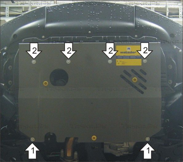 Защита Мотодор для картера, КПП Suzuki SX4 I (1.6, 1.9, 2.0 ) 2006-2013. Артикул 70601