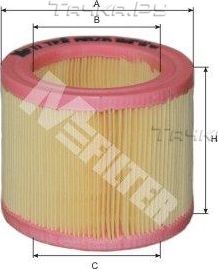 Воздушный фильтр MFilter. Артикул A 826