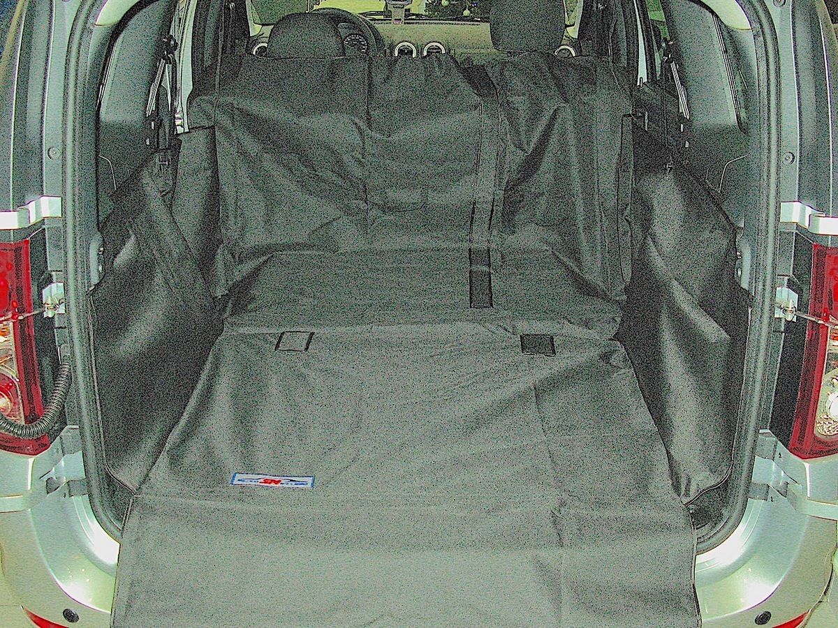 Защитный чехол AUTOSMSTUDIO "Maxi" в багажник автомобиля для Lada Largus (7 мест) 2012-2026, черный. Артикул TP-LL1-MAXI-BL