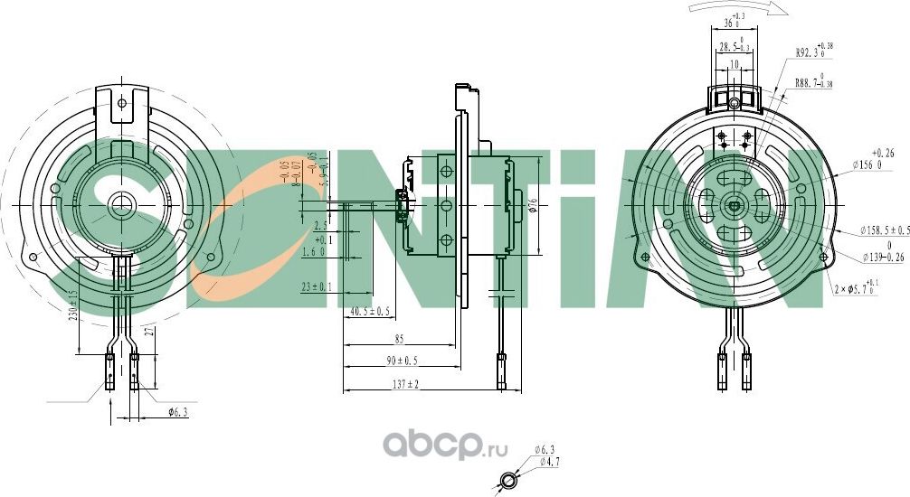 Вентилятор, мотор печки (отопителя) салона Sontian. Артикул ZD172140