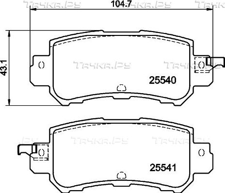 Тормозные колодки Nisshinbo задние для Mazda CX-3 I 2015-2018. Артикул NP5052