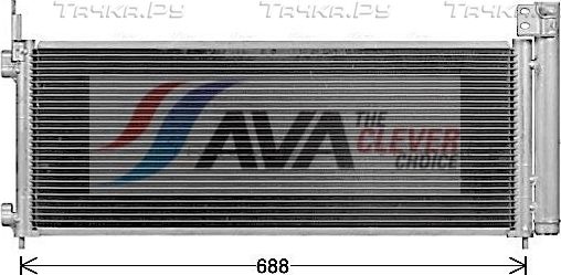 Радиатор кондиционера (конденсатор) AVA (алюминий) для Toyota RAV4 IV (CA40) 2015-2018. Артикул TO5779D