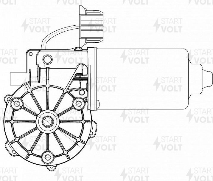 Мотор стеклоочистителя (моторчик дворников) StartVOLT. Артикул VWF 1005