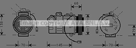 Компрессор кондиционера AVA. Артикул AIAK011