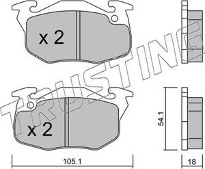 Тормозные колодки Trusting передние для Citroen Saxo 1996-2003. Артикул 039.5