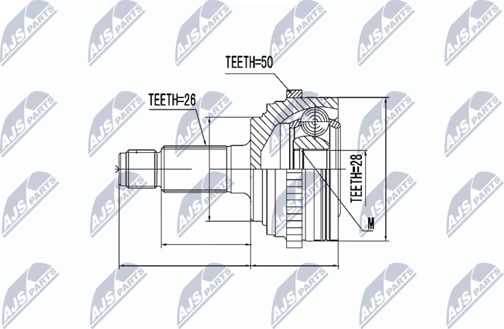 Шрус наружный (граната) NTY. Артикул NPZ-HD-036