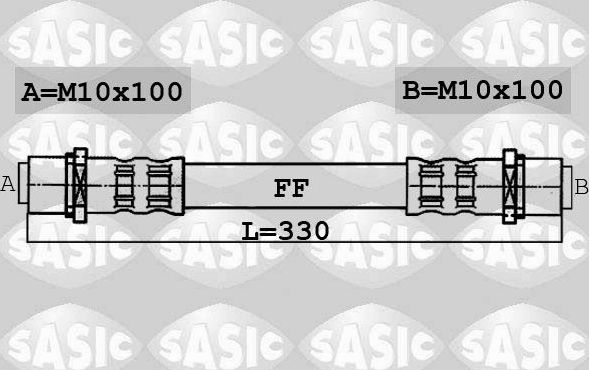 Тормозной шланг Sasic передний для Audi S4 II (B6) 2003-2004. Артикул 6606008