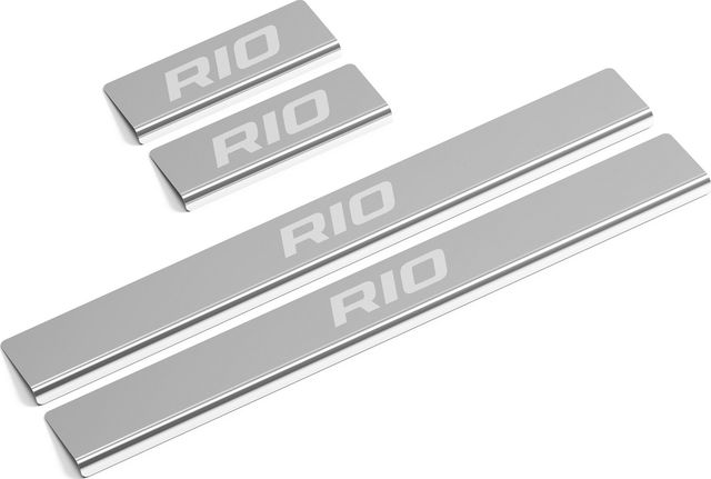 Накладки на пороги AutoMax для Kia Rio IV 2017-2020 2020-2026. Артикул AMKIRIO01