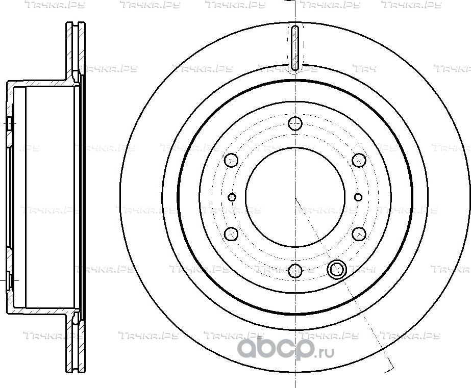 Диск тормозной вентилируемый (G-Brake). Артикул GR20771