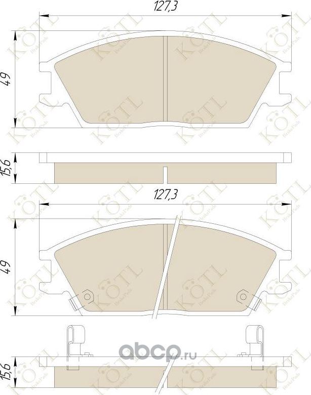 Колодки тормозные дисковые передние к-т HYUNDAI: GETZ  ACCENT (Kotl) Kotl. Артикул 3331kt