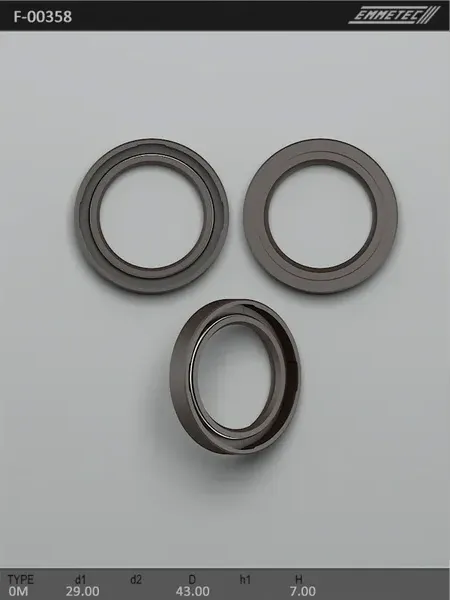 Сальник рулевой рейки 29 43 7 (Emmetec). Артикул F00358