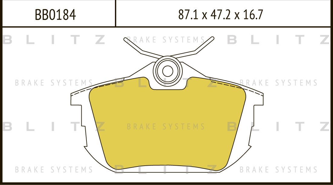 Колодки тормозные дисковые | зад | (Blitz) Blitz. Артикул BB0184