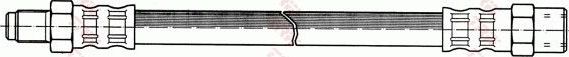 Тормозной шланг TRW передний правый/левый для Mercedes-Benz W123 1976-1985. Артикул PHB138