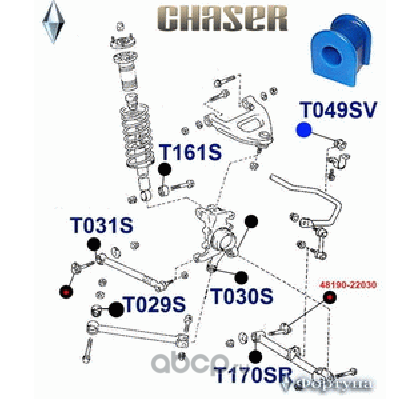 Втулка стабилизатора задней подвески 20мм (Фортуна). Артикул T049SV