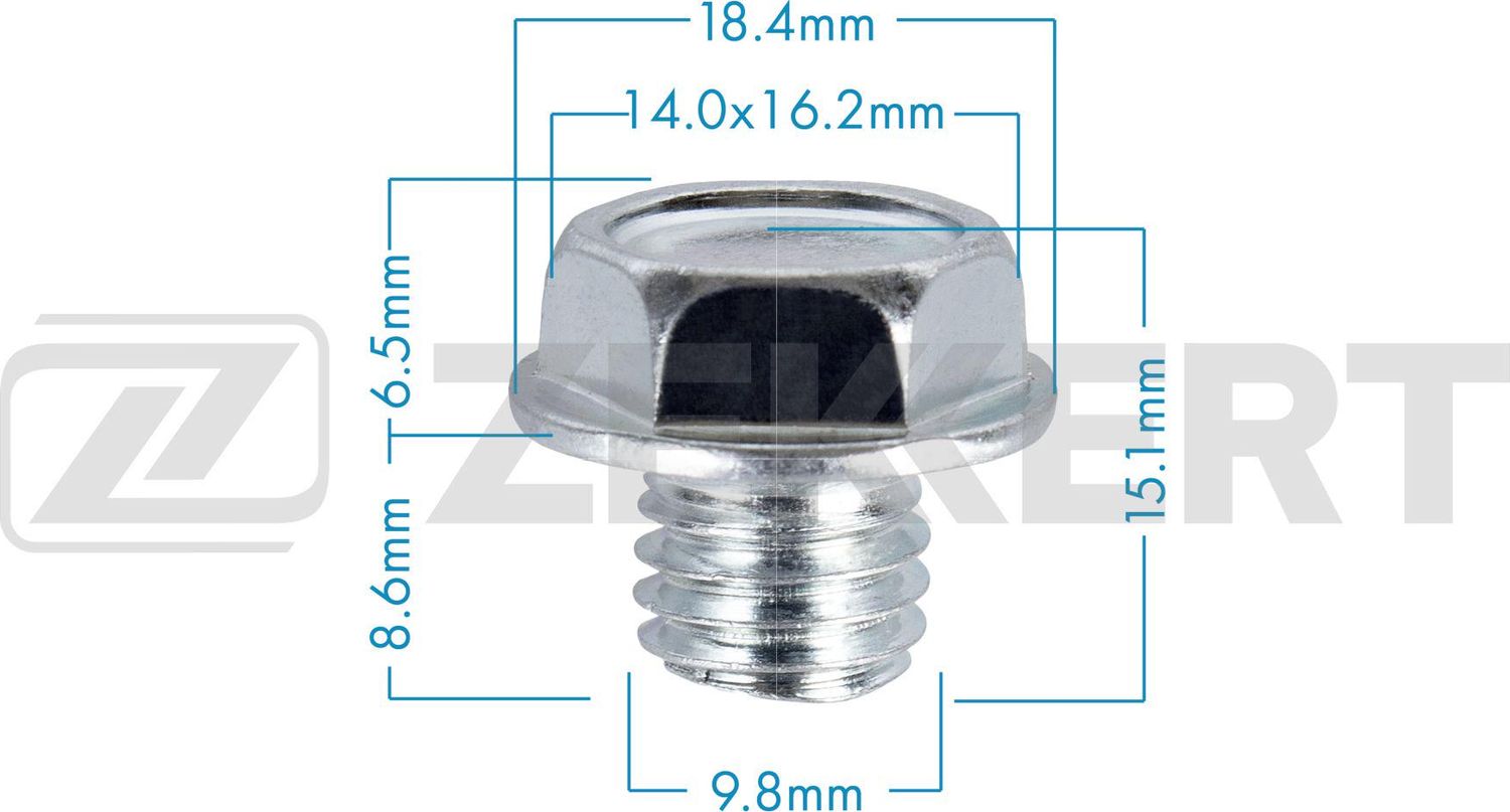 Сливная пробка масляного поддона двигателя Zekkert. Артикул BE-3574