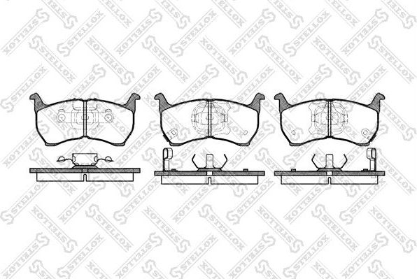 Тормозные колодки Stellox передние для Mazda 626 II (GC) 1982-1987. Артикул 175 002-SX