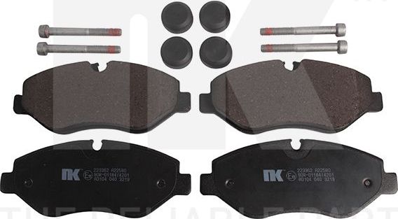 Тормозные колодки NK. Артикул 223362