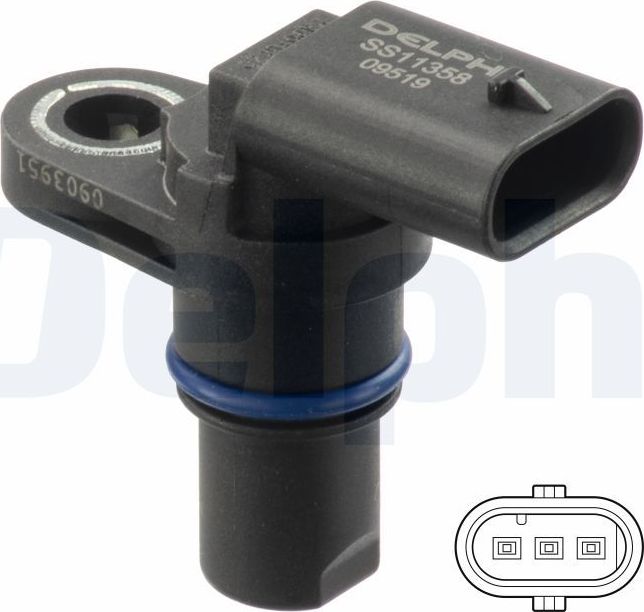Датчик положения распредвала Delphi для Audi Q5 I (8R) 2008-2017. Артикул SS11358