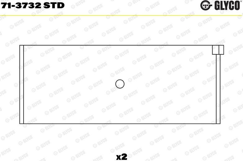 Вкладыши шатунные Glyco для SEAT Cordoba I 2000-2002. Артикул 71-3732 STD