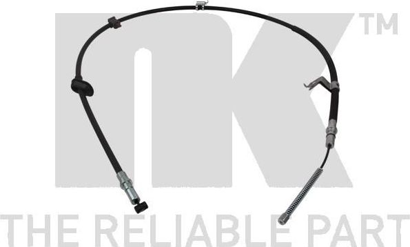 Трос ручника (тросик ручного тормоза) NK задний левый для Honda Jazz I 2002-2003. Артикул 902639