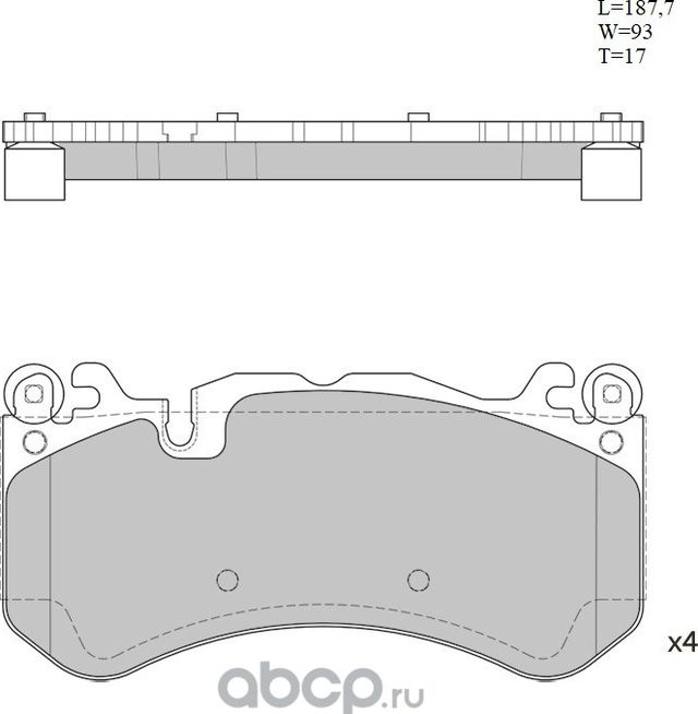 Колодки тормозные дисковые противоскрипная пластина в компл (Avantech). Артикул AV101