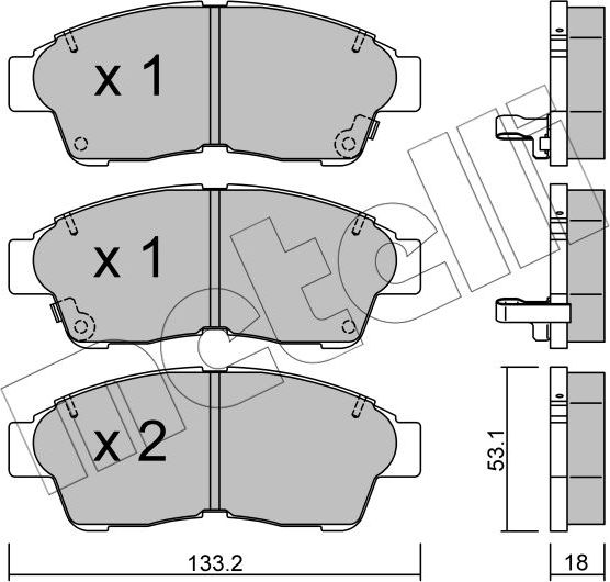 Тормозные колодки Metelli. Артикул 22-0149-0