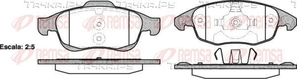 Тормозные колодки Remsa передние для Citroen Berlingo II 2008-2019. Артикул 1248.00