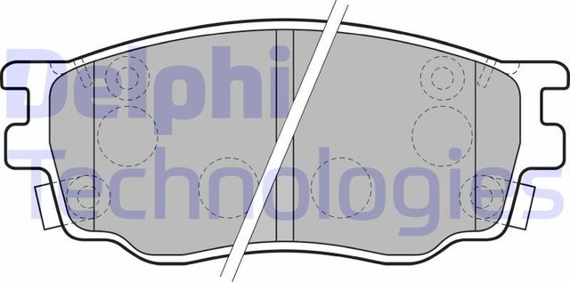 Тормозные колодки Delphi (Low-Metallic) передние для FAW Besturn B50 I 2009-2016. Артикул LP1916