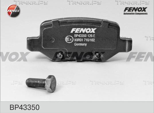 Тормозные колодки Fenox. Артикул BP43350