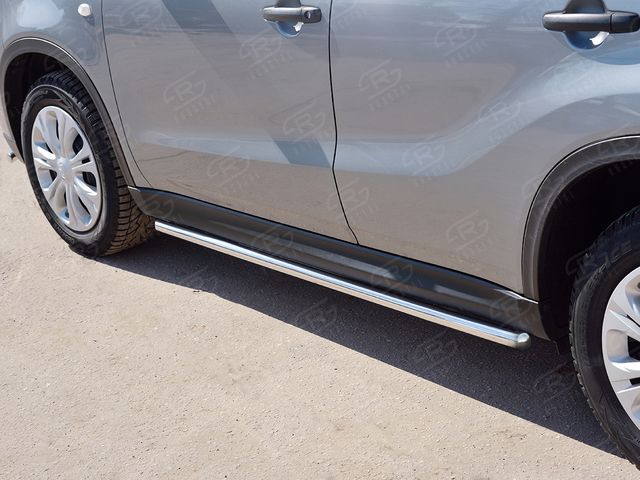 Защита порогов RusStal труба d42 (вариант 3) для Suzuk Vitara IV 2015-2026. Артикул SVT-0026423