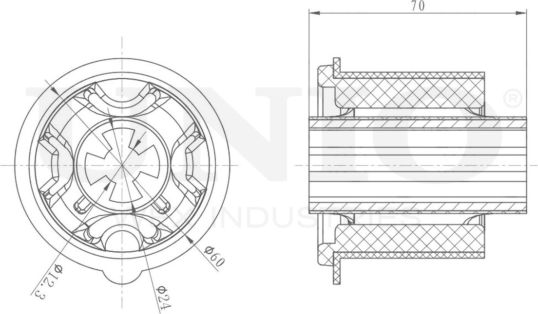 Сайлентблок балки (Unio). Артикул RMP-20059