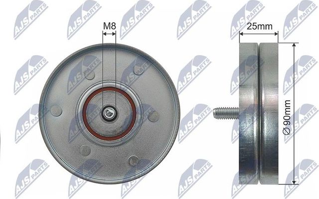 Направляющий (ведущий) ролик приводного поликлинового ремня NTY. Артикул RNK-VW-021