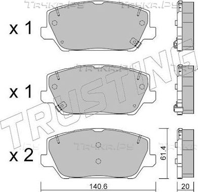Тормозные колодки Trusting. Артикул 1241.0