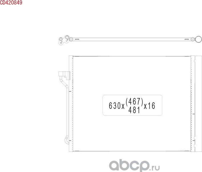 Радиатор кондиционера BMW Cond. 5 / 6 / 7 Series M/A 3/10 (Koyorad). Артикул CD420849