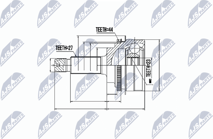 Шрус наружный (граната) NTY. Артикул NPZ-SB-017