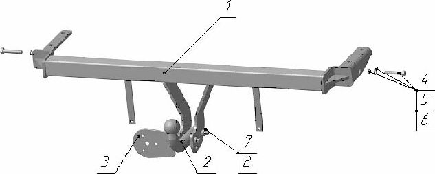 Фаркоп AvtoS для Chery Fora седан 2007-2010. Артикул CE 02