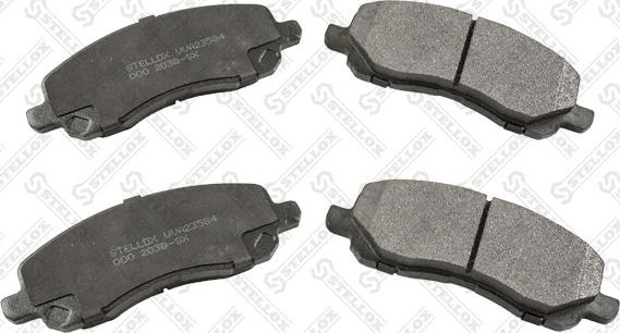 Тормозные колодки Stellox передние для Dodge Avenger II 2007-2014. Артикул 000 203B-SX