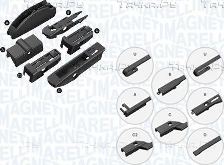 Щетка стеклоочистителя (дворник) Magneti Marelli. Артикул 000713617380