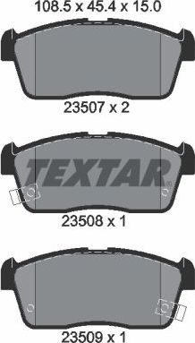 Тормозные колодки Textar передние для Daihatsu Copen I 2003-2012. Артикул 2350701