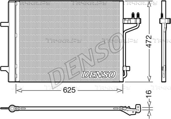 Радиатор кондиционера (конденсатор) Denso. Артикул DCN10047