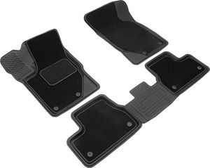 Коврики Rezkon Transformer (резиновые с ворсовыми ковриками-вкладышами) для салона Datsun mi-Do 2015-2020. Артикул 3025040100