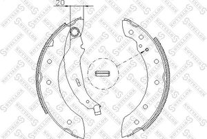 Тормозные колодки Stellox задние для Citroen Saxo 1996-2003. Артикул 210 101-SX