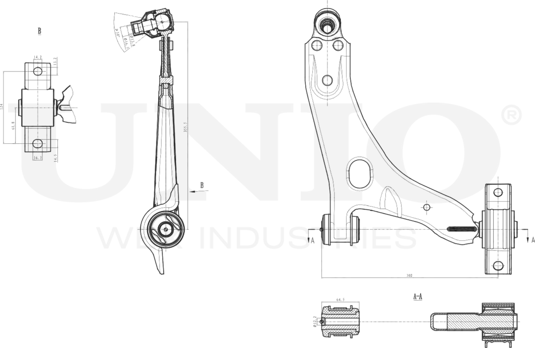 Рычаг подвески (Unio). Артикул SSP-40101