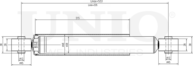 Амортизатор подвески (Unio). Артикул SAB-10503