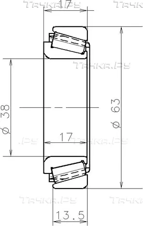 Однорядный конический подшипник (NTN/SNR). Артикул EC41025H106