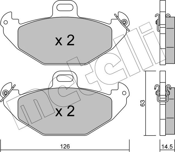 Тормозные колодки Metelli. Артикул 22-0634-0